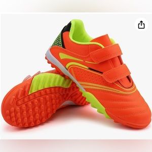 Firelli Kids Athletic Turf Soccer Cleats Boys Girls Soccer Shoes Orange Sz 2 New